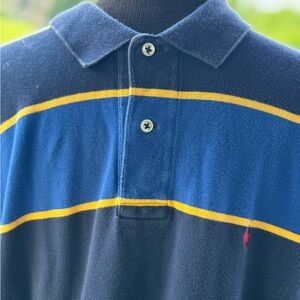 Ralph Lauren Navy and Yellow Polo Shirt